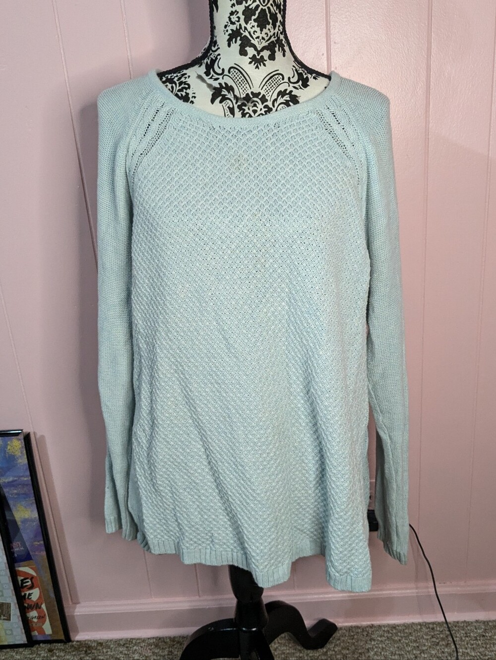 baby blue knit sweater
